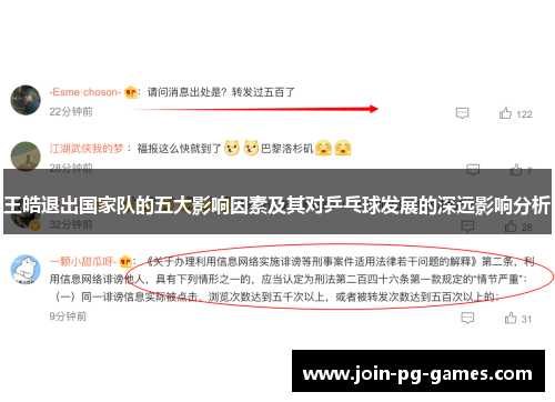 王皓退出国家队的五大影响因素及其对乒乓球发展的深远影响分析