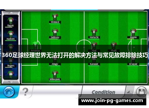 360足球经理世界无法打开的解决方法与常见故障排除技巧